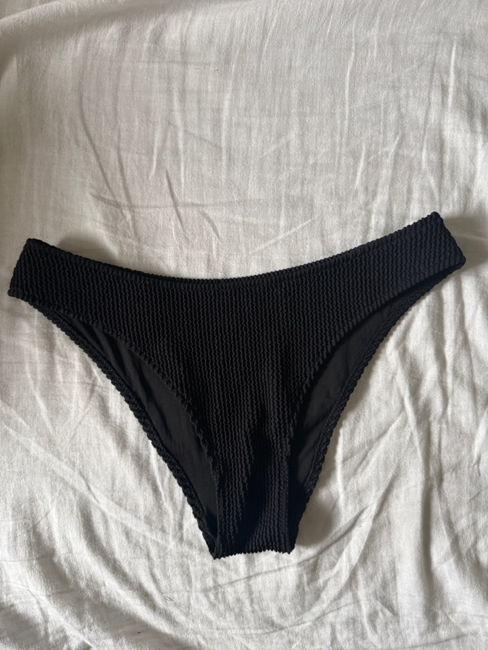 H&M Black Textured Bikini Bottom